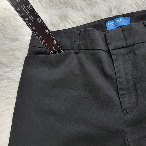 Dockers Womens Metro Fit‎ Pants Black Size 8 Medium Stretch Cotton Blend - Picture 4 of 8